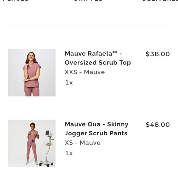 FIGS Scrub Set Mauve - Picture 2 of 2